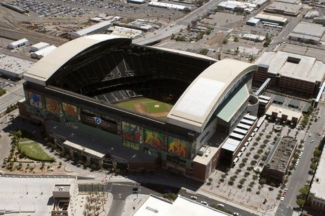 Chase Field, Arizona Diamondbacks ballpark - Ballparks of Baseball Chase Field, Baseball Park, Baseball Stadium, Arizona Diamondbacks, History Photos, Seating Charts, Kid Stuff, Mlb, Arizona