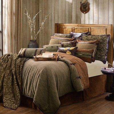 Rustic Bedding Sets, Beautiful Bed Designs, Lodge Bedding, Western Bedding, Cabin Bed, Full Bedding Sets, Rustic Bedding, Twin Bed Sets, Lodge Decor