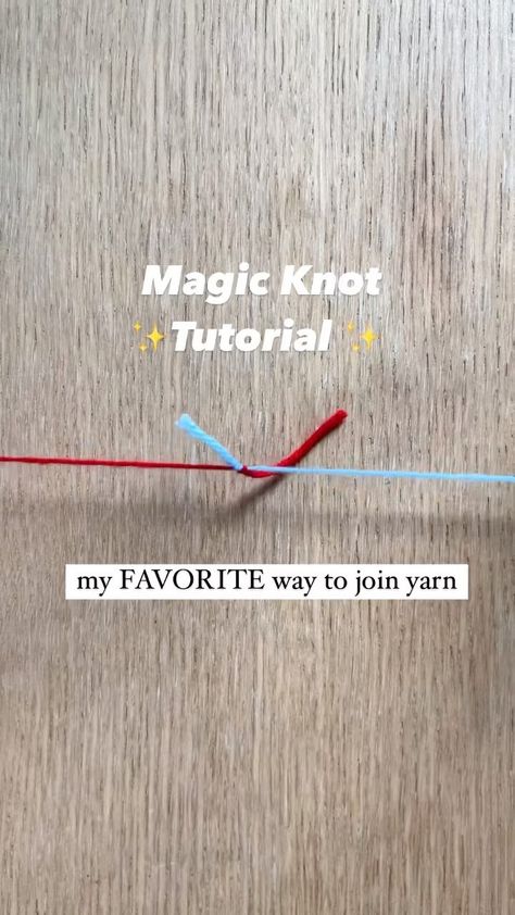 Make sure to watch to the end to see a semi-violent clip of me testing the sturdiness of this knot 😂 This magic knot is my favorite way… | Instagram Joining Yarn Crochet, How To Tie A Knot, Joining Yarn, Crochet Mittens Free Pattern, Magic Knot, Best Knots, Weaving Loom Diy, Knots Tutorial, Crochet Motif Patterns