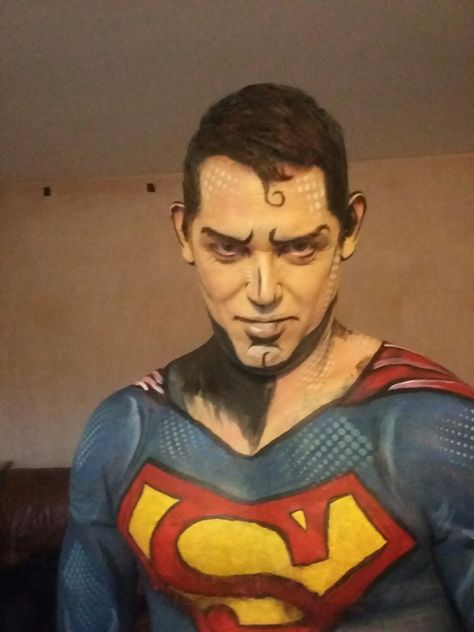 Superman Makeup, Art Face, Fantasy Makeup, Hallows Eve, Face Art, Halloween Ideas, Body Painting, Face Painting, Makeup Inspiration