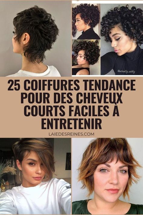 25 Coiffures tendance pour des cheveux courts faciles à entretenir Pixie Hair, Pixie Hairstyles, Ombre Hair, Force, Hair