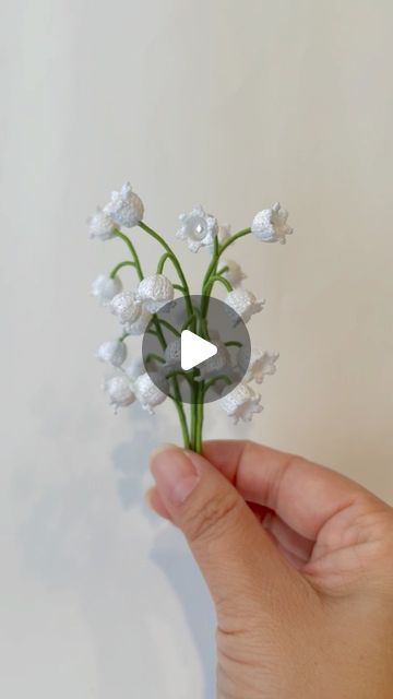 Tiny Crochet Flowers, Micro Crochet Flowers, Crochet Micro Flowers Free Pattern, Crochet Tiny Flowers, How To Crochet Tiny Flowers, Tiny Crocheted Flowers, Micro Crochet Rose Pattern, Microcrochet Flower, Lily Of The Valley Flowers