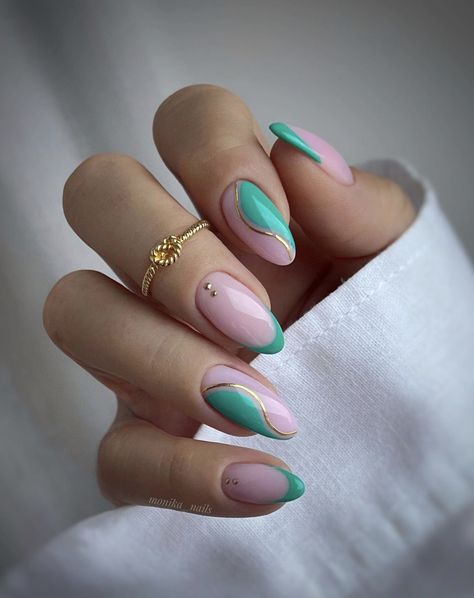 70 Best Nail Designs & Trends: Coolest Nail Art Ideas in 2024 - Organic Beauty Lover Fruit Nail Designs, Almond Gel Nails, Season Nails, Summery Nails, Girly Acrylic Nails, Lines On Nails, Casual Nails, Fake Nails With Glue, Short Square Acrylic Nails