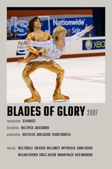 Blades of Glory Movie Poster Blades Of Glory Poster, Glory Movie, Glory Poster, Nick Swardson, Jon Heder, Josh Gordon, Blades Of Glory, Jenna Fischer, Ben Stiller