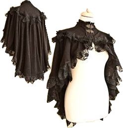 Lace Capelet, Steampunk Black, Lace Shrug, Romantic Goth, Trendy Dress, 가을 패션, Fantasy Fashion, Bohemian Dress, Mode Vintage