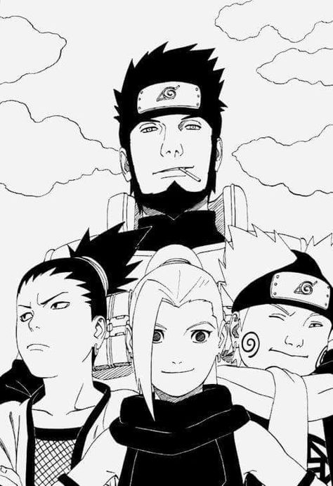 Team 10 ~ InoShikaCho Asuma Shikamaru, Naruto Gaiden, Naruto Sketch, Naruto Teams, Naruto Drawings, Naruto Fan Art, Naruto Series, Naruto Pictures, Naruto Wallpaper