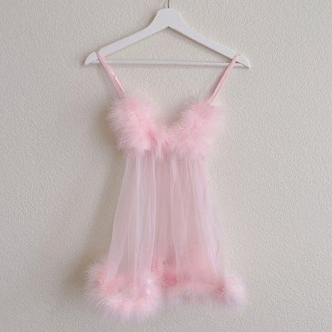 Simon Aesthetic, Gown Aesthetic, Striper Outfits, Pink Outfits Victoria Secret, Babydoll Shirt, Lacey Dress, Cute Sleepwear, Cute Lingerie, Maid Dress