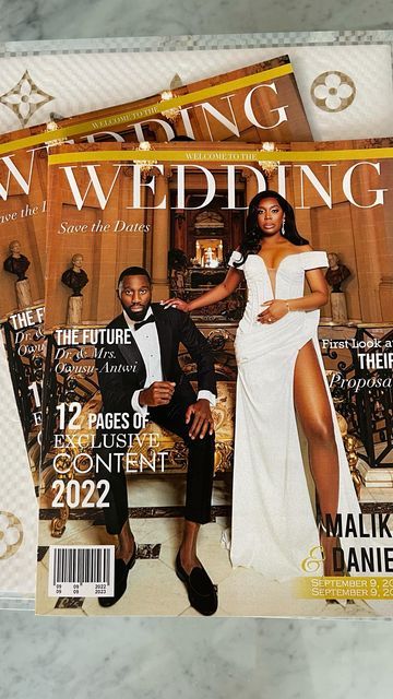 Wedding Invitations Magazine Style, Wedding Magazine Invitation, Save The Date Ideas Newspaper, Gala Save The Date, Save The Date Magazine Cover, Save The Date Mariage, Wedding Planning Decor, Nigerian Wedding, Pre Wedding Photos