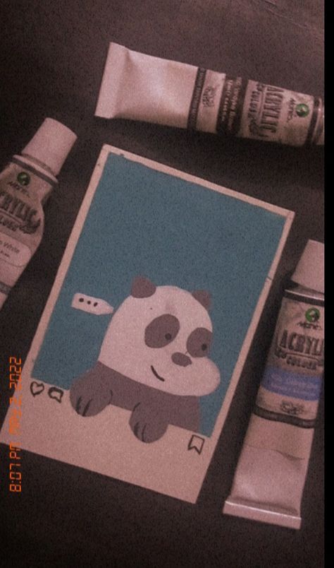 We Bare Bear, Polaroid Painting, Bare Bears, We Bare Bears, Bears, Book Cover, Quick Saves