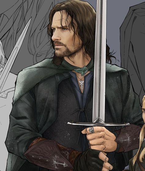 Aragorn Drawing, Aragorn Art, Jake Bartok, Aragorn Lotr, Time And Patience, Concerning Hobbits, Middle Earth Art, Into The West, Dungeons And Dragons Classes