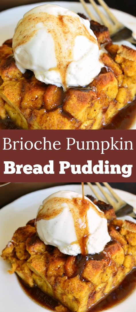 Pumpkin Cinnamon Bread, Pumpkin Bread Easy, Pumpkin Bread Pudding, Spice Bread, Cinnamon Swirl Bread, Pumpkin Custard, Cream Sauce Recipes, Dessert Simple, Bread Pudding Recipe