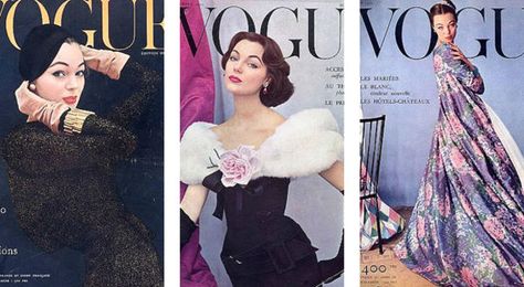 Get Inspired: 6 Amazing French Style Icons - College Fashion Ivy Nicholson, Paris 1950s, Cj Design, 50s Glamour, Vintage Vogue Covers, Gloves White, Vogue Vintage, Vogue Magazine Covers, Glamour Vintage