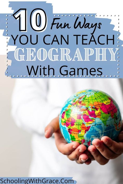 Teaching Geography with Games Fun Geography Lessons, Eyfs Geography Activities, Social Studies Games Elementary, Europe Geography Activities, Geography Lessons Elementary, Geography Birthday Party, Geography Activities For Kids, Teaching Geography Elementary, Fun Social Studies Activities