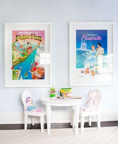 Disney Playroom, Stylish Playroom, Disney Poster, Disney Bedrooms, Disney Merch, Disney Rooms, House Of Turquoise, Disney Posters, Disney Home Decor