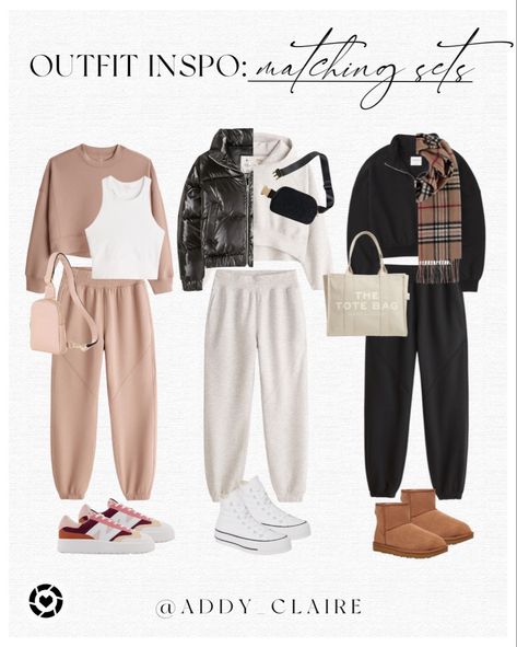 Track Pants Outfit Women Winter, Airport Outfit Aesthetic Winter, Neutral Sweatpants Outfit, Airport Sweatpants Outfit, Neutral Comfy Outfit, Beige Sweatpants Outfit, Beige Sweatpants Outfits, Beige Loungewear, Sweatpants Outfits Winter