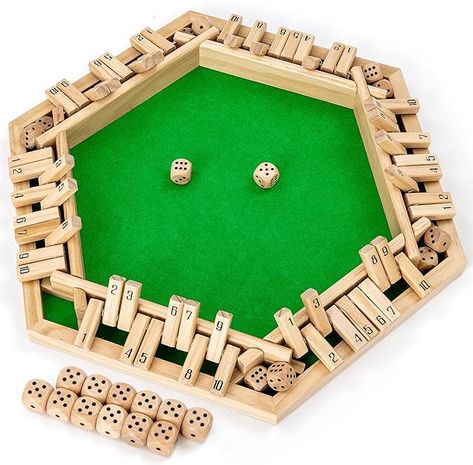 Amazon.com: ropoda Shut The Box Game, Upgraded 1-6 Player Wooden Board Games for Adult and Kids, Shut The Box Dice Game -Addition Training, Fun for Family Game Night : Toys & Games Shut The Box Game Diy, Diy Board Games For Adults, Shut The Box Game, 2025 Wishlist, Board Games Diy, Game Diy, Wooden Board Games, Basic Addition, Wooden Games