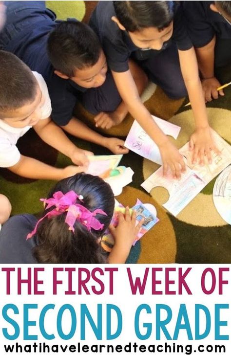 What does your first week of second grade look like? Here is what we did during our first week of school. A lot of learning routines and cooperative learning structures to set a solid foundation for the year. First Week Of Second Grade Activities, First Day Second Grade, Second Grade Beginning Of The Year Ideas, First Week Of 2nd Grade, First Week Of Second Grade, School Libraries, Classroom Tour, Preschool Bulletin, Teaching Second Grade