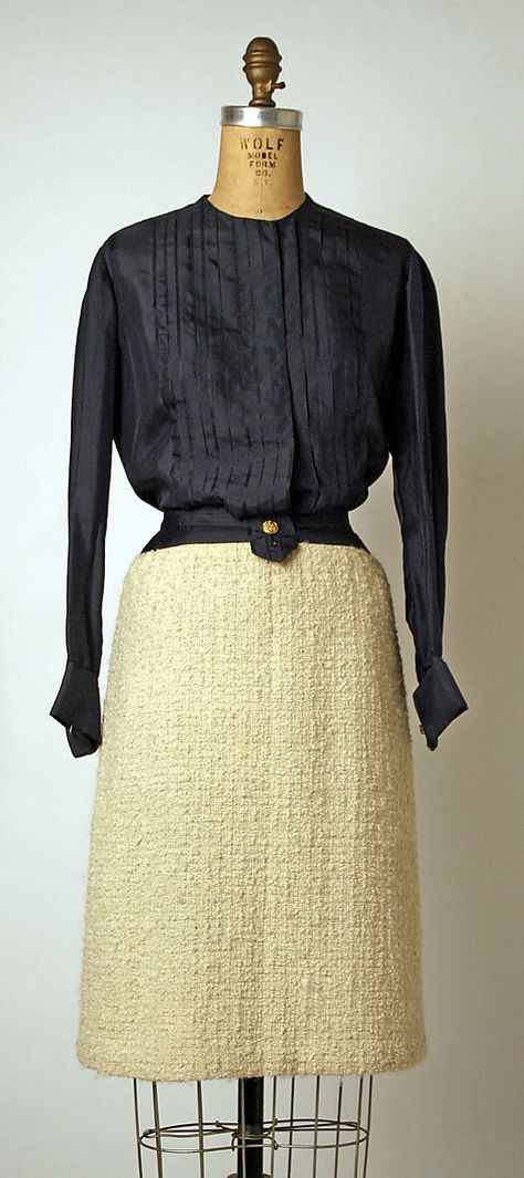 Suit, Chanel, 1963 House Of Chanel, Mademoiselle Chanel, Chanel Suit, Fashion 1960s, Chanel Couture, French Fashion Designers, Vintage Skirts, Chanel Vintage, Three Piece Suit