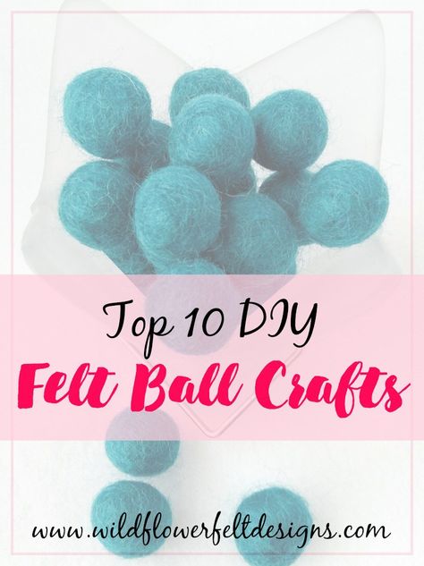 Felt Ball Crafts, Ideas For Projects, Felt Ornaments Diy, Felt Wool Ball, Wool Felt Projects, Felt Beads, Felt Crafts Diy, Love Day, Felt Ball Garland