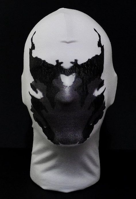 If you’re looking for a truly creepy mask then look no further than these moving inkblot Rorschach masks. These hand made masks are akin to the mask seen in the movie Watchmen with the endlessly changing ink blots, and come in five different ink blot styles. Watchmen Rorschach, Rorschach Inkblot, Very Short Dress, Cosplay Mask, Formal Parties, Ink Blot, Formal Party Dress, Rockabilly Dress, Cap Dress