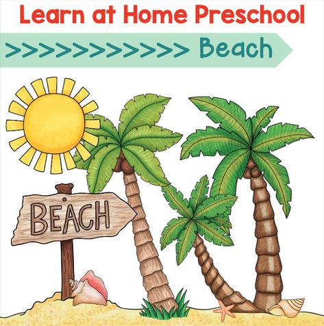 Free Beach Lesson Plans for Preschool - Stay At Home Educator Lesson Plans For Preschool, Ocean Lesson Plans, At Home Preschool, Intentional Teaching, Teaching Letter Recognition, Home Preschool, Preschool Science Activities, Teaching Letters, Free Lesson Plans