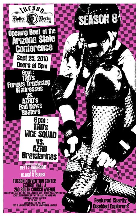 roller derby poster Roller Derby Poster, Skate Zine, Punk Poster Design, Roller Derby Drills, Sports Branding, Roller Derby Skates, Derby Ideas, Sport Branding, Punk Poster