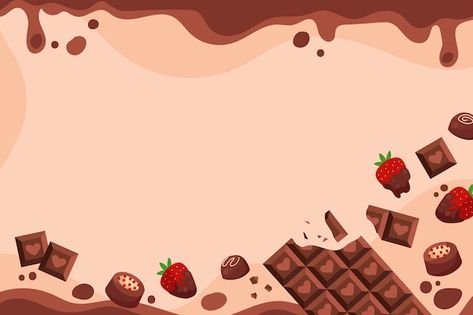 Flat world chocolate day background with... | Free Vector #Freepik #freevector #chocolate-day #cocoa-background #chocolate-background #chocolate-design Chocolate Background Design, Cocoa Background, Chocolate Template, Background Chocolate, Chocolate Vector, Chocolate Illustration, Artisanal Chocolate, Chocolate Background, World Chocolate Day