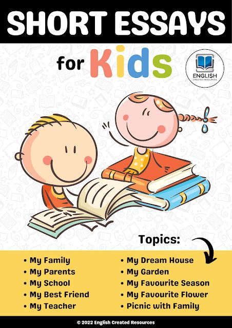 Short Essays For Kids - English Created Resources English Created Resources, Free English Worksheets, Free Short Stories, English Stories For Kids, English Short Stories, English Grammar Book, English Skills, English Activities For Kids, Grammar Skills