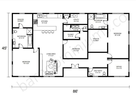 Barndominium Floor Plans with Two Master Suites 2 Master Suite House Plans Small One Story, Barndominium Floor Plans 2 Master Suites, 2 Master Suite Barndominium, Add On Master Suite, House Plans With 2 Master Suites, House Plan Two Master Suites, 2 Master Suite House Plans, Dual Master Suite House Plans, Master Suite Floor Plans