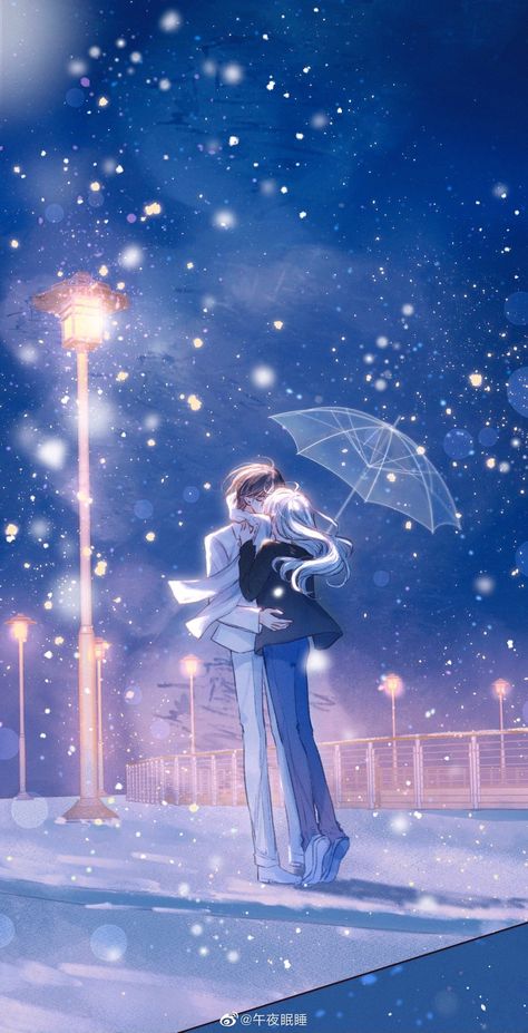 Anime Snow, Romantic Anime Couples, Cute Couple Drawings, Cute Couple Art, Anime Love Couple, Cute Anime, Anime Couples Manga, Girls Cartoon Art