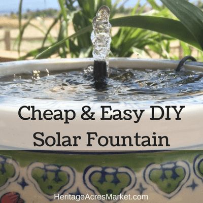 When was the last time $15 made you REALLY happy, on a daily basis, and helped you save electricity? Probably close to never. But I’m here to fix that. Check out this solar powered fountain w… Diy Solar Water Fountain, Diy Solar Fountain, Bird Fountain, Solar Powered Fountain, Diy Water Feature, Solar Water Fountain, Diy Water Fountain, Diy Garden Fountains, Solar Energy Diy