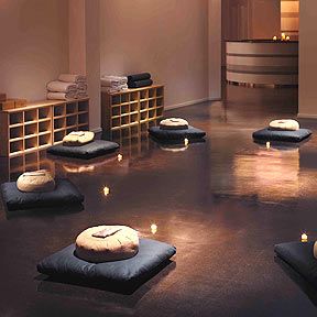 zen studio a dark floor finish makes the space. Meditation Room Design, Yoga Meditation Room, Reiki Room, Houses Architecture, Meditation Studio, Meditation Room Decor, Healing Room, Meditation Rooms, Cabinet Medical