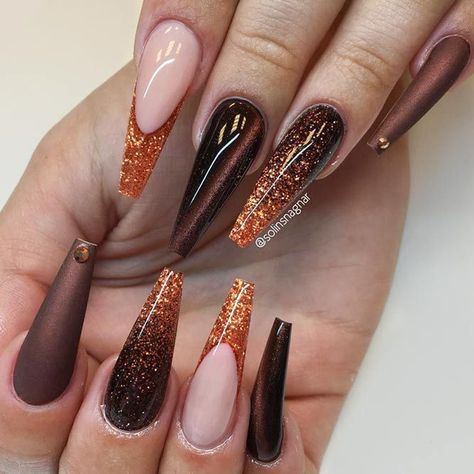 Nail Art Gel, October Nails, Fall Acrylic Nails, Thanksgiving Nails, Fall Nail Art, Marble Nails, Autumn Nails, Luxury Nails, Coffin Nails Designs