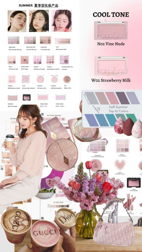 Color Palette Spring, Personal Color Palette, Blueberry Sorbet, Palette Spring, Light Summer Color Palette, Neutral Makeup Look, Summer Color Palette, Personal Color, Neutral Makeup