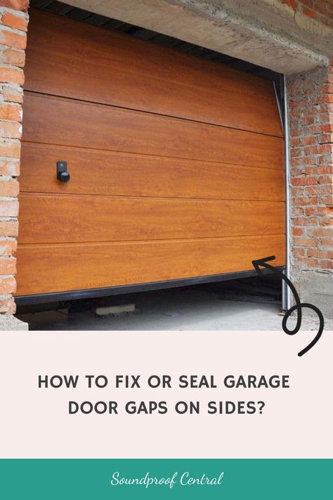 Partially open wooden garage door with visible gap on the side. Small Garage Door, Door Framing, Garage Door Framing, Double Garage Door, Garage Door Seal, Door Header, Garage Construction, Door Sealing, Garage Door Makeover