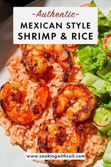 Mexican Style Shrimp, Mexican Shrimp Cocktail Recipe, Homemade Mexican Rice, Mexican Shrimp Recipes, Shrimp And Rice Recipes, Mexican Seafood, Homemade Mexican, Shrimp Ceviche, Shrimp Dinner