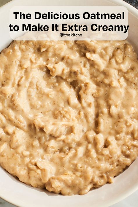 For the creamiest oatmeal ever, pre-soak the oats before you cook them. Soaked Oatmeal, Home Made Oatmeal, Creamy Oatmeal, Creamy Oatmeal Recipes, Eggs And Kale, Quick Oatmeal, Oats Quaker, Frozen Cookie Dough, Best Oatmeal