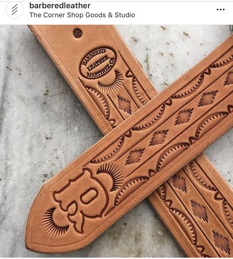 Leather Tooling Border Patterns, Tooled Belt Pattern, Stamped Leather Belt, Leather Stamping Patterns, Leather Belt Patterns, Diy Leather Engraving, Leather Card Wallet Pattern, Leather Knife Sheath Pattern, Handmade Leather Work