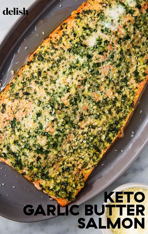 Parmesan Salmon, Keto Salmon, Garlic Butter Salmon, Butter Salmon, Keto Vegan, Baked Salmon Recipes, Recetas Keto, Keto Diet Menu, Vegan Keto