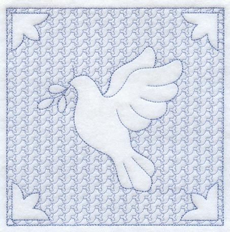 Dove Square (Trapunto) Design On Fabric, Embroidery Library, Holiday Wedding, Machine Quilting, Three Dimensional, Machine Embroidery Designs, Machine Embroidery, Embroidery Designs, Bat