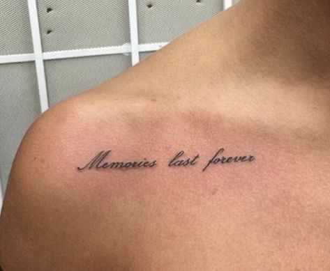 Lil Tattoos, Adorable Tattoos, Memories Last Forever, Forever Tattoo, Phrase Tattoos, Meaningful Tattoo Quotes, Writing Tattoos, Petite Tattoos, Weird Tattoos