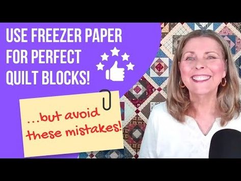 (7) Foundation Piecing with Freezer Paper: FULL Tutorial! - YouTube Freezer Paper Piecing, Quilting Hacks, Paper Piecing Tutorial, Freezer Paper, Foundation Piecing, Foundation Paper Piecing, Quilting Techniques, Quilting Tips, Quilting Tutorials