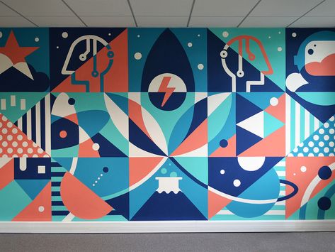 Mural human space color wall handmade nature painting graffiti art mural Art Office Design, Photowall Ideas, Office Mural, Office Wall Design, School Murals, Wall Drawing, Painting Media, Murals Street Art, Art Office