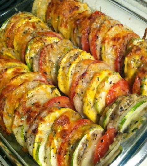 Tomato, Potato, Zucchini, Summer Squash Recipe - EverybodyLovesItalian.comEverybodyLovesItalian.com Vegetable Tian, Tomato Potato, Summer Squash Casserole, Squash Casserole Recipes, Baked Veggies, Summer Veggies, Squash Casserole, Summer Vegetable, Squash Recipes