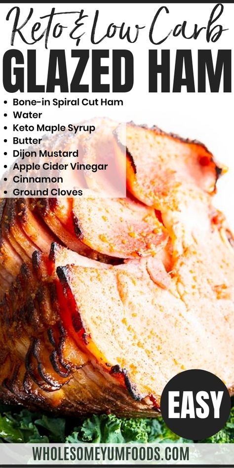 Keto Ham Glaze Low Carb, Healthy Ham Glaze Recipe, Ham Glaze For Diabetics, Keto Glazed Ham, Ham Recipes For Diabetics, Sugar Free Ham Glaze Recipe, Keto Ham Glaze, Savory Ham Glaze, Keto Baked Ham