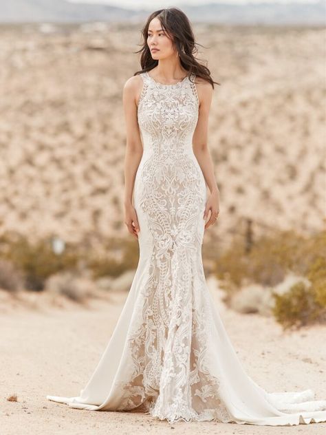 Boho Wedding Dress With Sleeves, Sottero And Midgley Wedding Dresses, Nude Gown, Sottero Midgley, Rebecca Ingram, Sottero And Midgley, Western Wedding Dresses, Bohemian Wedding Dress, A Wedding Dress