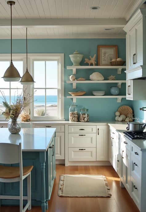 Coastal Kitchen Design,Coastal Kitchen Ideas,Modern Coastal Kitchen,Beachy Kitchens,Coastal Kitchens,Coastal Farmhouse Kitchen,Modern Coastal Farmhouse,Coastal Chic Kitchen Ocean Themed Kitchen, Caribbean Kitchen, Coastal Kitchen Ideas, Beach Theme Kitchen, Coastal Kitchen Design, Seashell Decor, Kitchen 2024, Beach Kitchen, Coastal Breeze