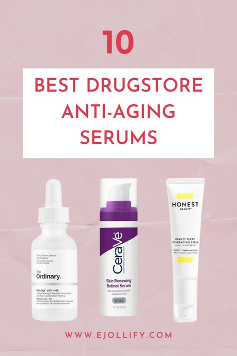 10 Best Drugstore Anti Aging Serum of 2021 Best Anti Aging Serum, Healthy Food Ideas, Best Face Serum, Skin Wrinkles, Anti Aging Face Serum, Face Care Routine, Anti Aging Secrets, Wrinkle Serum, Best Serum