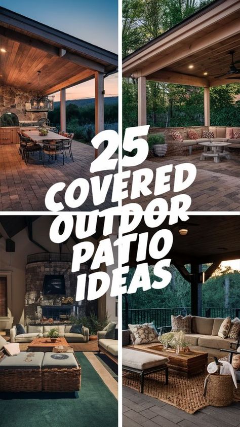 Transform your outdoor area into a year-round living space with these 25 covered outdoor patio ideas that provide shelter and style, perfect for any season. Visit our site for more ways to enhance your patio. Outdoor Arizona Patio Ideas, 4 Season Patio Ideas, Simple Outdoor Patio Ideas Backyards, Outdoor Spaces Outdoor Living, Outdoor Back Patio Ideas, Small Backyard With Patio, Backyard Screened In Patio Ideas, Back Deck Layout Ideas, Covered Outdoor Patio Ideas Decor