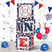 Check this out! Baseball Birthday Party Decorations, Baseball Theme Birthday Party, Balloon Boxes, Baseball Theme Birthday, Baseball First Birthday, Theme First Birthday, First Birthday Balloons, Baby Baseball, 1st Birthday Balloons